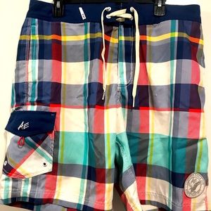 American eagle plaid board shorts LG